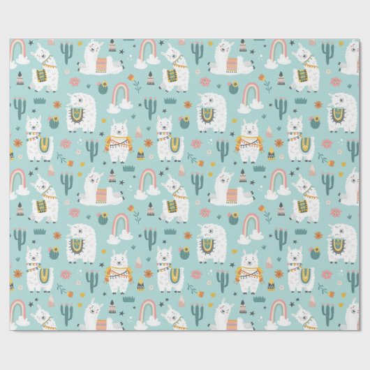 Llamas Wrapping Paper Cadeaupapier (Vlak)