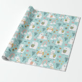 Llamas Wrapping Paper Cadeaupapier (Uitgerold)