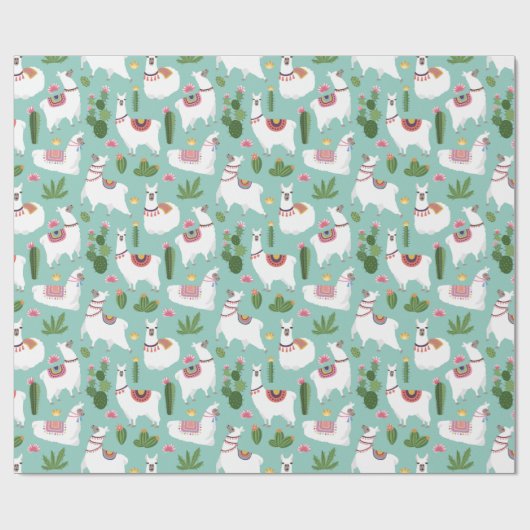Llamas Wrapping Paper Cadeaupapier (Vlak)