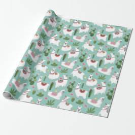 Llamas Wrapping Paper Cadeaupapier