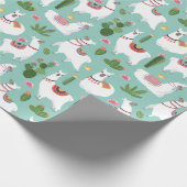 Llamas Wrapping Paper Cadeaupapier (Hoek)