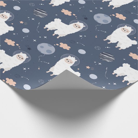 Llamas Wrapping Paper Cadeaupapier (Hoek)