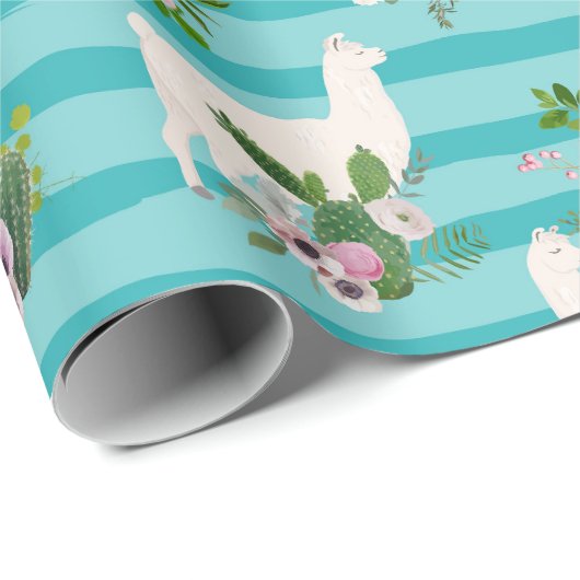 Llamas Wrapping Paper Cadeaupapier (Rol Hoek)