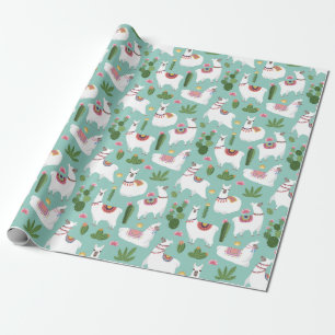 Llamas Wrapping Paper Cadeaupapier