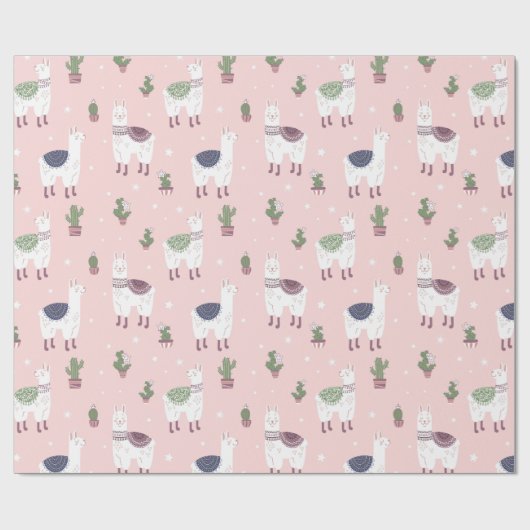Llamas Wrapping Paper Cadeaupapier (Vlak)