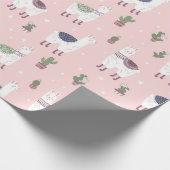 Llamas Wrapping Paper Cadeaupapier (Hoek)