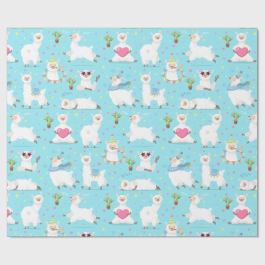 Llamas Wrapping Paper Cadeaupapier (Vlak)