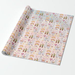 Llamas Wrapping Paper Cadeaupapier