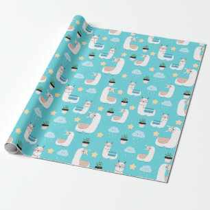 Llamas Wrapping Paper Cadeaupapier