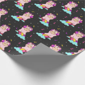 Llamas Wrapping Paper Cadeaupapier (Hoek)