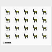 Llamas zijn geweldige! ronde sticker (Vel)