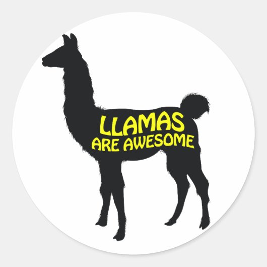 Llamas zijn geweldige! ronde sticker (Voorkant)