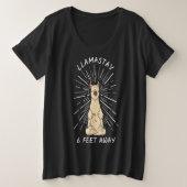 Llamastay 6 feet away social distancing grote maat t-shirt (Design voorkant)