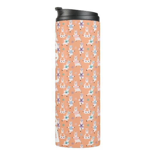 Llamaste | Fun & Cute Yoga Llamas Meditating Therm Thermosbeker (Geroteerd rechts)