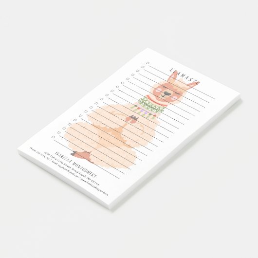 Llamaste | Funny Llama Persoonlijk Post-it® Notes (Schuin)