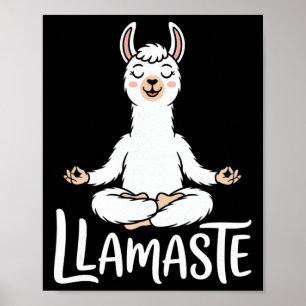 Llamaste Grappige Lama Yoga Meditatie Namaste Pun Poster