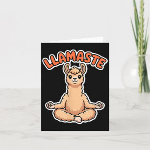 Llamaste Grappige Mediterende Lama Schattige Yoga  Kaart