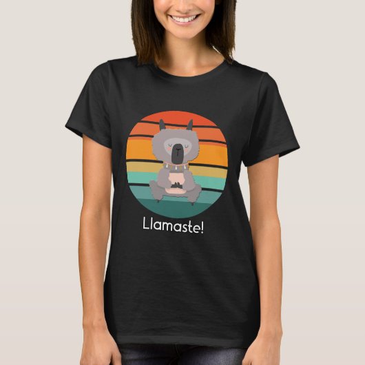 Llamaste Grappige Yoga Llama T-shirt (Voorkant)