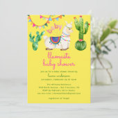 Llamaste - Llama Mexicaans Kleurrijk Baby shower Kaart (Staand voorkant)
