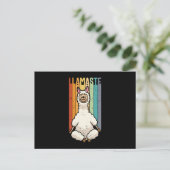 Llamaste Namaste Yoga Cute Llama Alpaca Briefkaart (Staand voorkant)