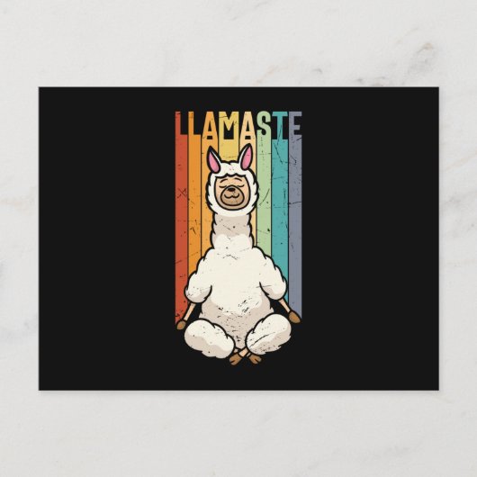 Llamaste Namaste Yoga Cute Llama Alpaca Briefkaart (Voorkant)