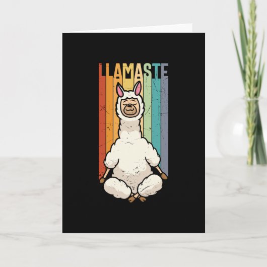 Llamaste Namaste Yoga Cute Llama Alpaca Kaart (Voorkant)