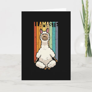Llamaste Namaste Yoga Cute Llama Alpaca Kaart
