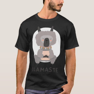 Llamaste Namaste Yoga Llama heren vrouwen kinderen T-shirt
