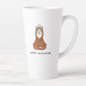 "Llamaste - stay calm and fluffy" Latte Mok (Rechts)