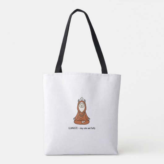 "Llamaste - stay calm and fluffy" Tote Bag (Achterkant)