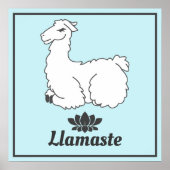 Llamaste White Llama & Lotus Poster (Voorkant)