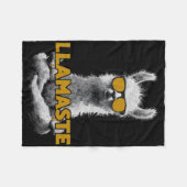 Llamaste Yoga Llama Met Zonnebril Fleece Deken (Voorkant (Horizontaal))