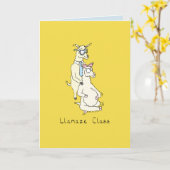 Llamaze Class - Funny Llamas bij Lamaze Pun Kaart (Gele Bloem)