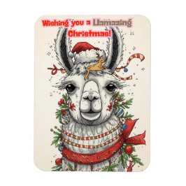 LLamazing Christmas Llama Holiday Magneet