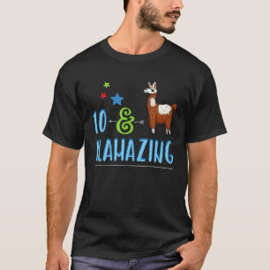Llamazing Lama 10e Verjaardag T-shirt