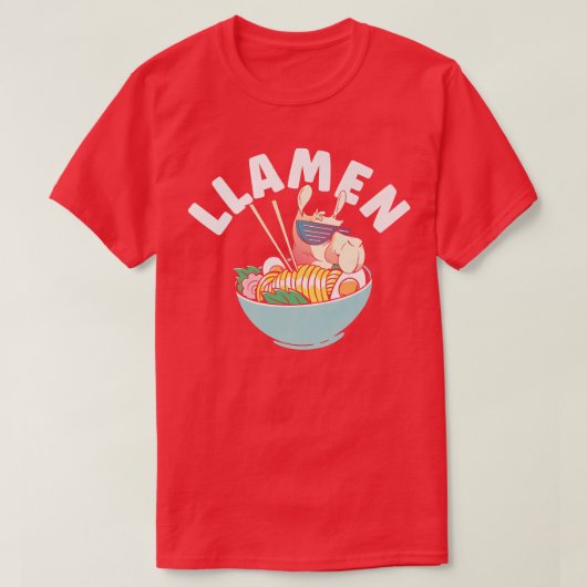 Llamen Japans Anime Lama Cup Noodle 816 T-shirt (Design voorkant)