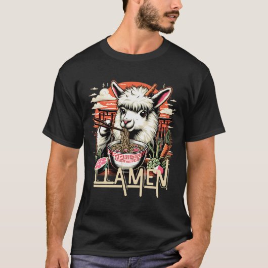 LLAMEN T-shirt ontwerp voor heren- of dameskleding (Voorkant)
