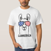 Llamerica, Funny Lllama shirt, 4 juli, Verenigde S T-shirt (Voorkant)
