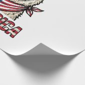 Llamerica Patriottische Lama Vintage Vector Ontwer Cadeaupapier (Hoek)