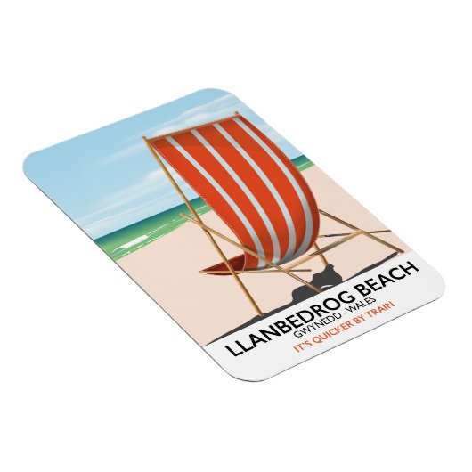 Llanbedrog Beach, Gwynedd Wales strandposter Magneet (Rechterzijde)