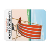 Llanbedrog Beach, Gwynedd Wales strandposter Magneet (Horizontaal)