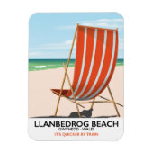 Llanbedrog Beach, Gwynedd Wales strandposter Magneet (Verticaal)