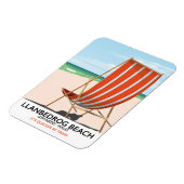 Llanbedrog Beach, Gwynedd Wales strandposter Magneet (Linkerzijde)