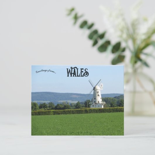 Llancayo Windmill Wales  Briefkaart (Staand voorkant)