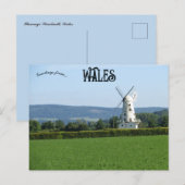 Llancayo Windmolen Wales  Briefkaart (Voorkant / Achterkant)