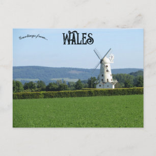 Llancayo Windmolen Wales Briefkaart