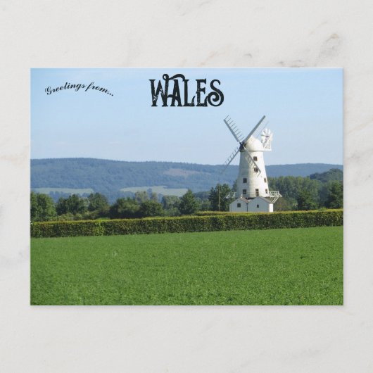 Llancayo Windmolen Wales  Briefkaart (Voorkant)