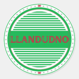 Llandudno City Pride Embleem – Welshe Identiteit Ronde Sticker