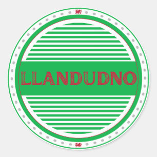 Llandudno City Pride Embleem – Welshe Identiteit Ronde Sticker