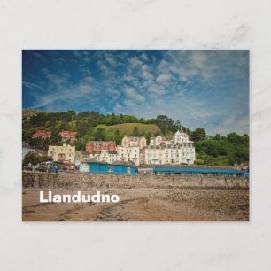 Llandudno Schilderachtig kuststrand uitzicht in Wa Briefkaart